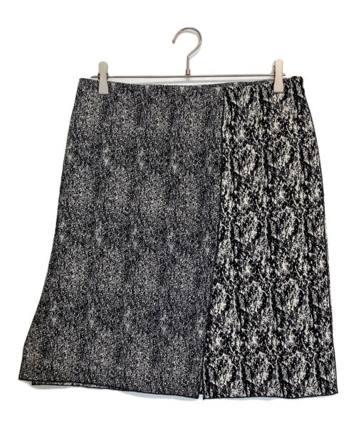 CELINE（セリーヌ）CELINE (セリーヌ) Textured Print Skirt ブラック サイズ:４０の古着・服飾アイテム
