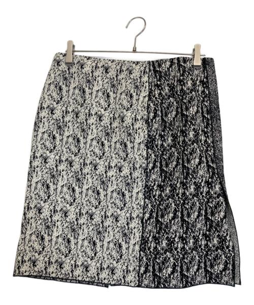 CELINE（セリーヌ）CELINE (セリーヌ) Textured Print Skirt ブラック サイズ:４０の古着・服飾アイテム