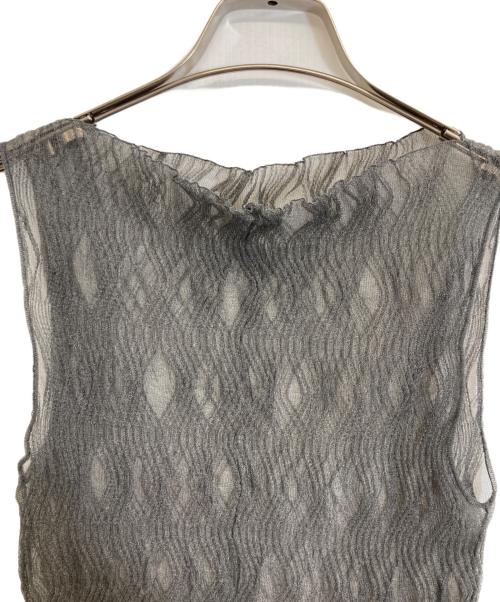 IRENE（アイレネ）IRENE (アイレネ) Wave Pattern Knit Tops グレー サイズ:36の古着・服飾アイテム