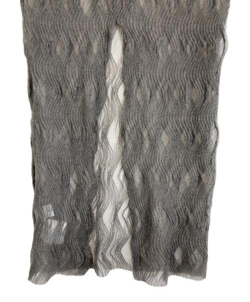 IRENE（アイレネ）IRENE (アイレネ) Wave Pattern Knit Tops グレー サイズ:36の古着・服飾アイテム
