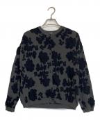 ）の古着「Flower Jacquard Cardigan」｜グレー