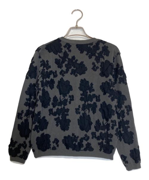 LE CIEL BLEU（ルシェルブルー）LE CIEL BLEU (ルシェルブルー) Flower Jacquard Cardigan グレー サイズ:Sの古着・服飾アイテム