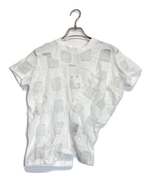 ODAKHA（オダカ）odakha (オダカ) twisted crashe gingham T ホワイト サイズ:1の古着・服飾アイテム