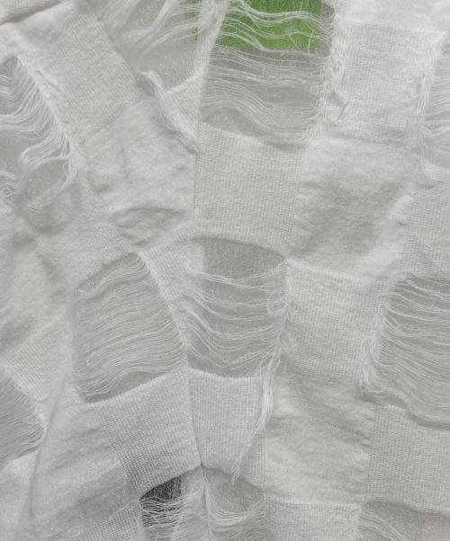 ODAKHA（オダカ）odakha (オダカ) twisted crashe gingham T ホワイト サイズ:1の古着・服飾アイテム