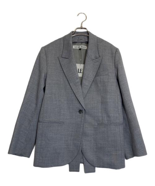 LE CIEL BLEU（ルシェルブルー）LE CIEL BLEU (ルシェルブルー) Tailored Jacket w/Removable Collar グレー サイズ:34の古着・服飾アイテム