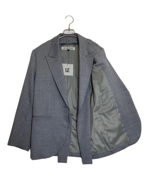 LE CIEL BLEU（ルシェルブルー）LE CIEL BLEU (ルシェルブルー) Tailored Jacket w/Removable Collar グレー サイズ:34の古着・服飾アイテム