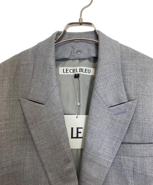 LE CIEL BLEU（ルシェルブルー）LE CIEL BLEU (ルシェルブルー) Tailored Jacket w/Removable Collar グレー サイズ:34の古着・服飾アイテム