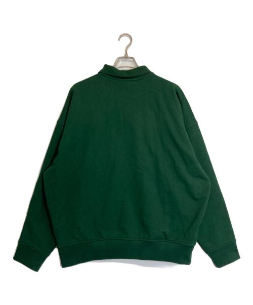 POLO RALPH LAUREN（ポロ・ラルフローレン）POLO RALPH LAUREN (ポロ・ラルフローレン) 襟付きロゴスウェット グリーン サイズ:XLの古着・服飾アイテム