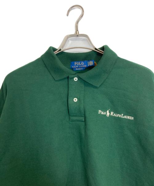 POLO RALPH LAUREN（ポロ・ラルフローレン）POLO RALPH LAUREN (ポロ・ラルフローレン) 襟付きロゴスウェット グリーン サイズ:XLの古着・服飾アイテム