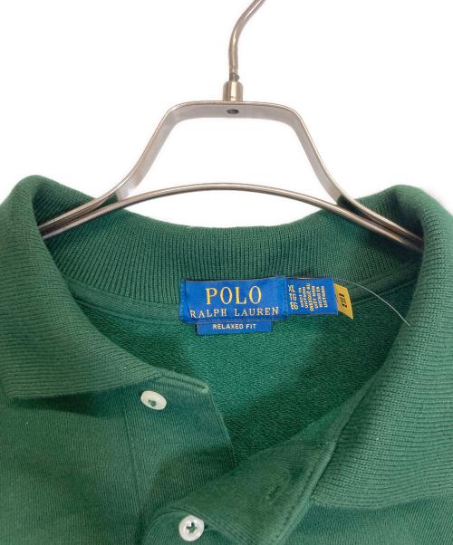 POLO RALPH LAUREN（ポロ・ラルフローレン）POLO RALPH LAUREN (ポロ・ラルフローレン) 襟付きロゴスウェット グリーン サイズ:XLの古着・服飾アイテム