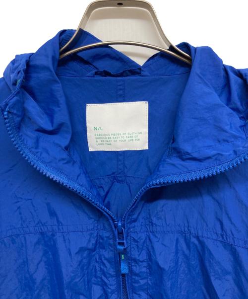 NATURAL LAUNDRY（ナチュラルランドリー）NATURAL LAUNDRY (ナチュラルランドリー) ポケッタブルナイロン ジップフーディジャケット ブルー サイズ:2の古着・服飾アイテム