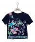 LEONARD FASHION（レオナールファッション）の古着「半袖ニット」｜ネイビー