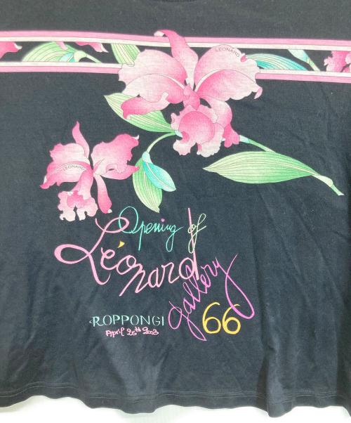 LEONARD FASHION（レオナールファッション）LEONARD FASHION (レオナールファッション) UネックTシャツ ブラック サイズ:40の古着・服飾アイテム