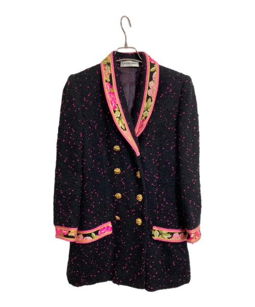 LEONARD PARIS（レオナール パリ）LEONARD PARIS (レオナール パリ) ツイードコート ブラック サイズ:40の古着・服飾アイテム