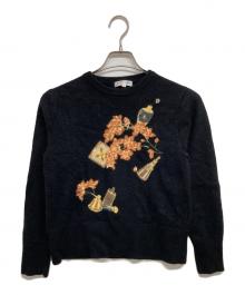LEONARD SPORT（レオナール スポーツ）の古着「カシミヤニット」｜ブラック