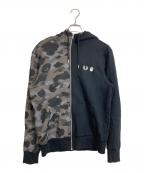 FRED PERRY×A BATHING APEフレッドペリー×アベイシングエイプ）の古着「ジップパーカー」｜ブラック