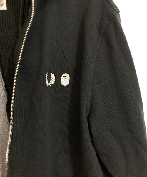 FRED PERRY（フレッドペリー）FRED PERRY (フレッドペリー) A BATHING APE (アベイシングエイプ) ジップパーカー ブラック サイズ:Lの古着・服飾アイテム