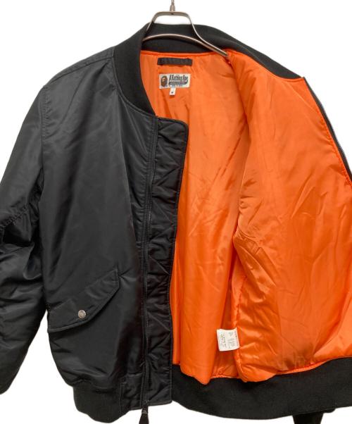 A BATHING APE（アベイシングエイプ）A BATHING APE (アベイシングエイプ) MA-1ジャケット ブラック サイズ:Mの古着・服飾アイテム
