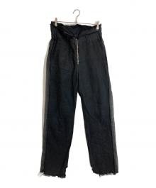 Midorikawa（ミドリカワ）の古着「LINEN TROUSER PANTS」｜ブラック