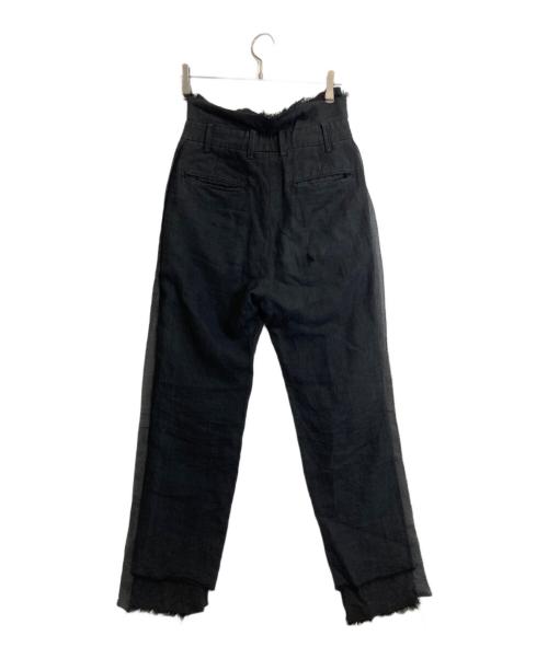 Midorikawa（ミドリカワ）Midorikawa (ミドリカワ) LINEN TROUSER PANTS ブラック サイズ:Sの古着・服飾アイテム