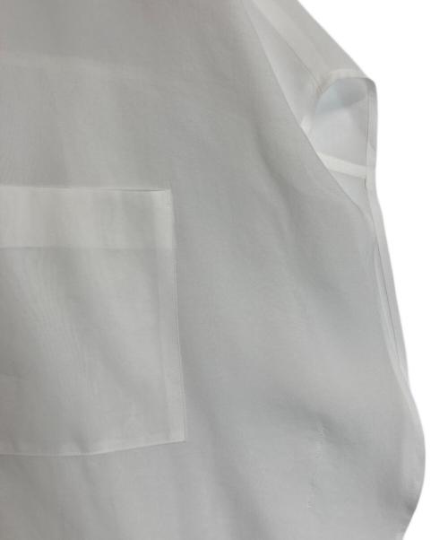 Noble（ノーブル）Noble (ノーブル) フレンチスリーブシルキーシャツ ホワイト サイズ:- 未使用品の古着・服飾アイテム