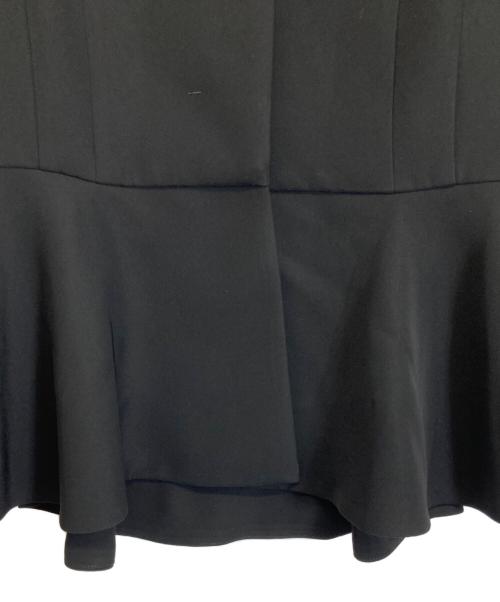 BORDERS at BALCONY（ボーダーズアットバルコニー）BORDERS AT BALCONY (ボーダーズアットバルコニー) TWILL RUFFLED JACKET ブラック サイズ:36の古着・服飾アイテム