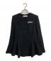 BORDERS AT BALCONY（ボーダーズアットバルコニー）の古着「TWILL RUFFLED JACKET」｜ブラック