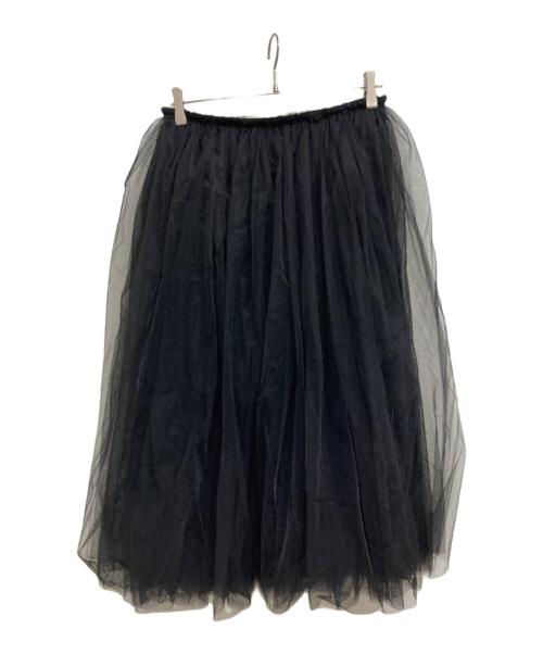 BLACK COMME des GARCONS（ブラックコムデギャルソン）BLACK COMME des GARCONS (ブラックコムデギャルソン) チュールスカート ブラック サイズ:Mの古着・服飾アイテム
