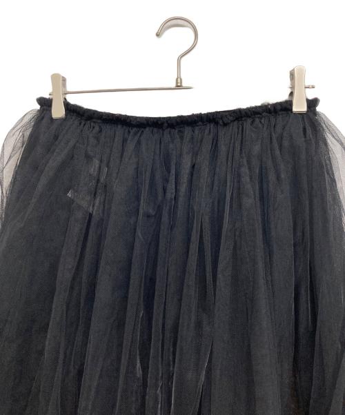 BLACK COMME des GARCONS（ブラックコムデギャルソン）BLACK COMME des GARCONS (ブラックコムデギャルソン) チュールスカート ブラック サイズ:Mの古着・服飾アイテム