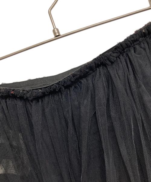 BLACK COMME des GARCONS（ブラックコムデギャルソン）BLACK COMME des GARCONS (ブラックコムデギャルソン) チュールスカート ブラック サイズ:Mの古着・服飾アイテム