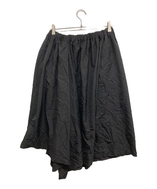 BLACK COMME des GARCONS（ブラックコムデギャルソン）BLACK COMME des GARCONS (ブラックコムデギャルソン) ストライプサルエルパンツ グレー サイズ:Sの古着・服飾アイテム