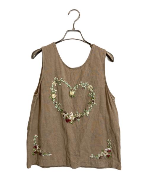 tricot COMME des GARCONS（トリココムデギャルソン）tricot COMME des GARCONS (トリココムデギャルソン) リネン混ブラウス ブラウン サイズ:Mの古着・服飾アイテム