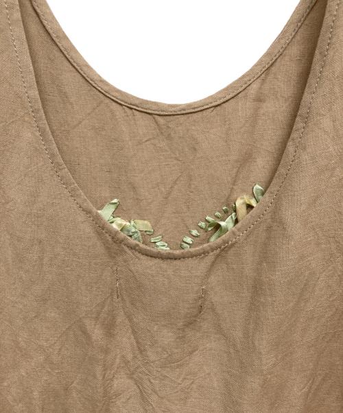 tricot COMME des GARCONS（トリココムデギャルソン）tricot COMME des GARCONS (トリココムデギャルソン) リネン混ブラウス ブラウン サイズ:Mの古着・服飾アイテム