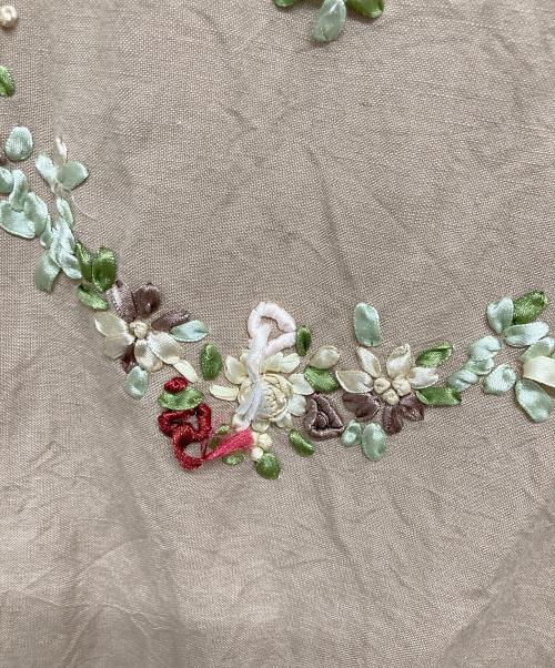 tricot COMME des GARCONS（トリココムデギャルソン）tricot COMME des GARCONS (トリココムデギャルソン) リネン混ブラウス ブラウン サイズ:Mの古着・服飾アイテム