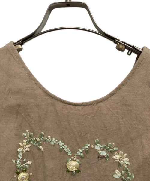 tricot COMME des GARCONS（トリココムデギャルソン）tricot COMME des GARCONS (トリココムデギャルソン) リネン混ブラウス ブラウン サイズ:Mの古着・服飾アイテム