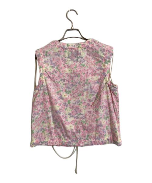 tricot COMME des GARCONS（トリココムデギャルソン）tricot COMME des GARCONS (トリココムデギャルソン) 花柄ノースリーブブラウス ピンク サイズ:Mの古着・服飾アイテム