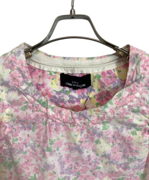tricot COMME des GARCONS（トリココムデギャルソン）tricot COMME des GARCONS (トリココムデギャルソン) 花柄ノースリーブブラウス ピンク サイズ:Mの古着・服飾アイテム