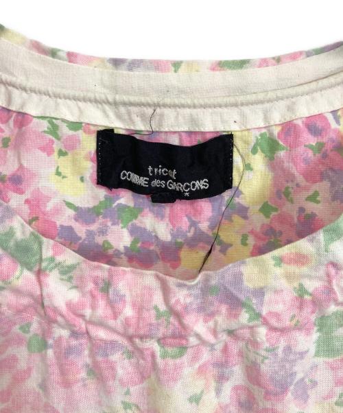 tricot COMME des GARCONS（トリココムデギャルソン）tricot COMME des GARCONS (トリココムデギャルソン) 花柄ノースリーブブラウス ピンク サイズ:Mの古着・服飾アイテム