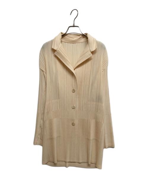 ISSEY MIYAKE FETE（イッセイミヤケフェット）ISSEY MIYAKE FETE (イッセイミヤケフェット) プリーツジャケット アイボリー サイズ:SIZEMの古着・服飾アイテム