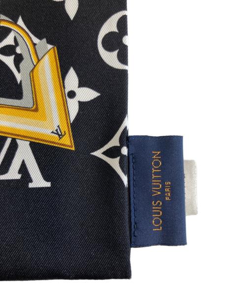 LOUIS VUITTON（ルイ ヴィトン）LOUIS VUITTON (ルイ ヴィトン) シルクスカーフ ブラック×ホワイトの古着・服飾アイテム