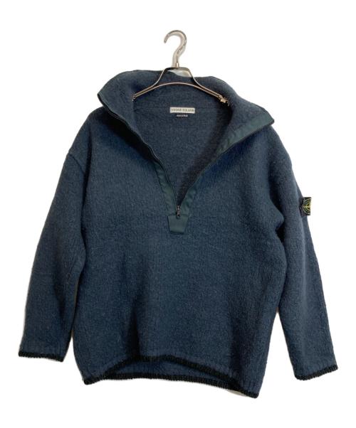 STONE ISLAND（ストーンアイランド）STONE ISLAND (ストーンアイランド) ハーフジップニット ネイビー サイズ:Lの古着・服飾アイテム