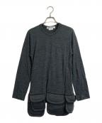 COMME des GARCONS COMME des GARCONSコムデギャルソン コムデギャルソン）の古着「マルチポケットウールカットソー」｜グレー
