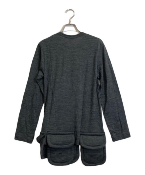 COMME des GARCONS COMME des GARCONS（コムデギャルソン コムデギャルソン）COMME des GARCONS COMME des GARCONS (コムデギャルソン コムデギャルソン) マルチポケットウールカットソー グレー サイズ:XSの古着・服飾アイテム