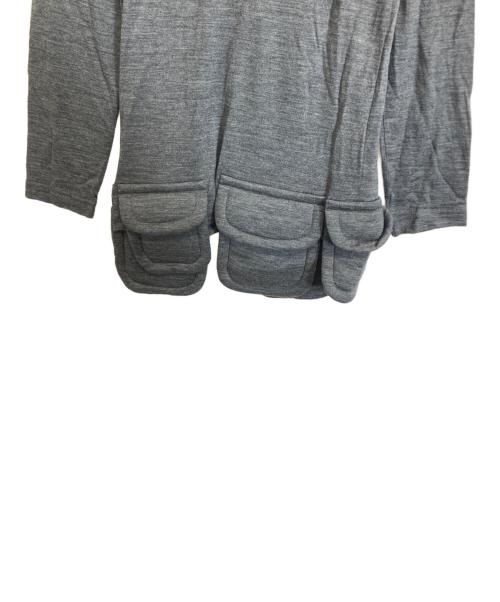 COMME des GARCONS COMME des GARCONS（コムデギャルソン コムデギャルソン）COMME des GARCONS COMME des GARCONS (コムデギャルソン コムデギャルソン) マルチポケットウールカットソー グレー サイズ:XSの古着・服飾アイテム