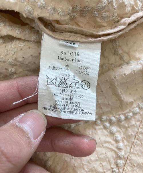 mina perhonen（ミナ ペルホネン）mina perhonen (ミナ ペルホネン) タンバリンカットソー ベージュ サイズ:36の古着・服飾アイテム