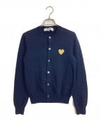 PLAY COMME des GARCONSプレイコムデギャルソン）の古着「クルーネックカーディガン」｜ネイビー