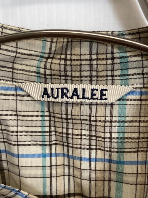 AURALEE（オーラリー）AURALEE (オーラリー)  SUPER LIGHT WOOL CHECK SLEEVELESS SHIRTS ベージュ サイズ:1の古着・服飾アイテム