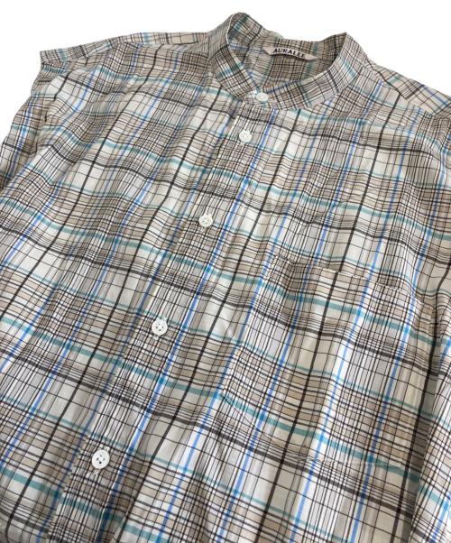 AURALEE（オーラリー）AURALEE (オーラリー)  SUPER LIGHT WOOL CHECK SLEEVELESS SHIRTS ベージュ サイズ:1の古着・服飾アイテム