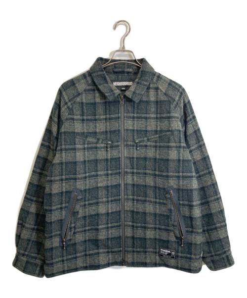 NEIGHBORHOOD（ネイバーフッド）NEIGHBORHOOD (ネイバーフッド) CHECK ZIP JACKET グリーン サイズ:Lの古着・服飾アイテム