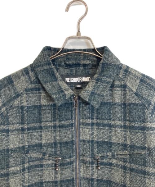 NEIGHBORHOOD（ネイバーフッド）NEIGHBORHOOD (ネイバーフッド) CHECK ZIP JACKET グリーン サイズ:Lの古着・服飾アイテム